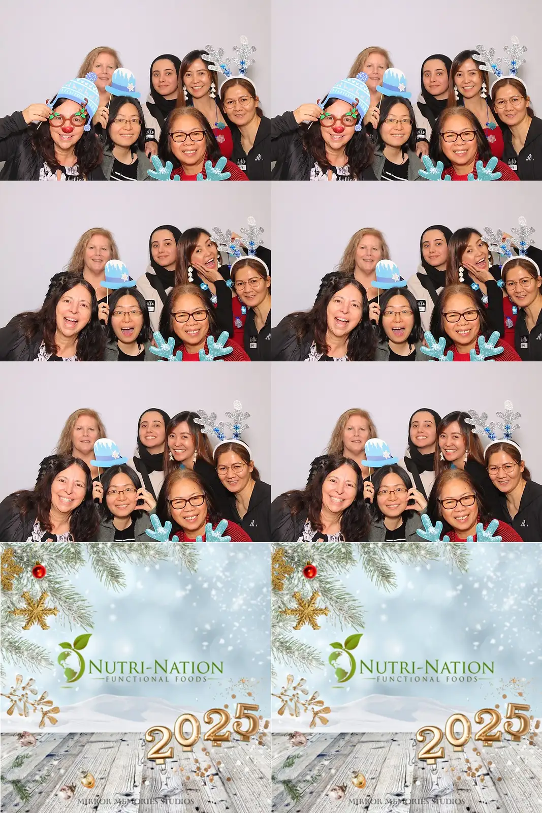 Holiday party — Nutri-Nation ladies with props